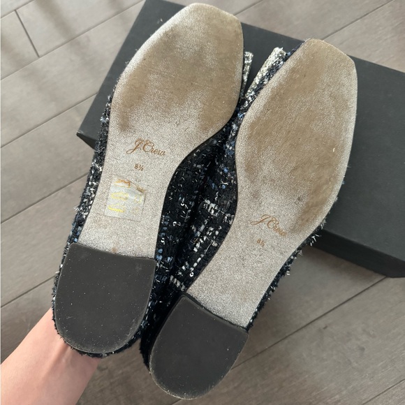 JCrew Sally Ballet Flat in Tweed w/ Glitter Bow - Picture 12 of 12